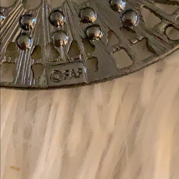 Vintage 1990’s FAF Oval Brooch. Rhinestones Pewter - Picture 5 of 7